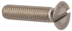 Value Collection - M8x1.25 Metric Coarse, 35mm OAL Slotted Drive Machine Screw - Flat Head, Grade 316 & A4 Stainless Steel, Uncoated, Without Washer - Benchmark Tooling
