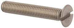 Value Collection - M8x1.25 Metric Coarse, 50mm OAL Slotted Drive Machine Screw - Flat Head, Grade 316 & A4 Stainless Steel, Uncoated, Without Washer - Benchmark Tooling