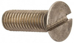 Value Collection - M10x1.50 Metric Coarse, 30mm OAL Slotted Drive Machine Screw - Flat Head, Grade 316 & A4 Stainless Steel, Uncoated, Without Washer - Benchmark Tooling