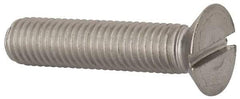 Value Collection - M10x1.50 Metric Coarse, 45mm OAL Slotted Drive Machine Screw - Flat Head, Grade 316 & A4 Stainless Steel, Uncoated, Without Washer - Benchmark Tooling