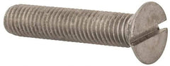 Value Collection - M10x1.50 Metric Coarse, 50mm OAL Slotted Drive Machine Screw - Flat Head, Grade 316 & A4 Stainless Steel, Uncoated, Without Washer - Benchmark Tooling