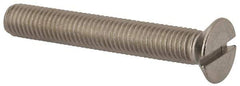 Value Collection - M10x1.50, 70mm OAL Slotted Drive Machine Screw - Flat Head, Grade 316 & A4 Stainless Steel, Uncoated, Without Washer - Benchmark Tooling