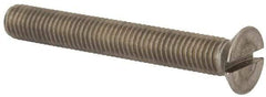 Value Collection - M10x1.50 Metric Coarse, 75mm OAL Slotted Drive Machine Screw - Flat Head, Grade 316 & A4 Stainless Steel, Uncoated, Without Washer - Benchmark Tooling