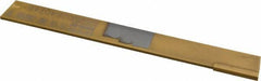 Made in USA - 3/32 Inch Wide x 1/2 Inch High x 4-1/2 Inch Long, Tapered Blade, Cutoff Blade - C6 Grade, TiN Coated - Exact Industrial Supply