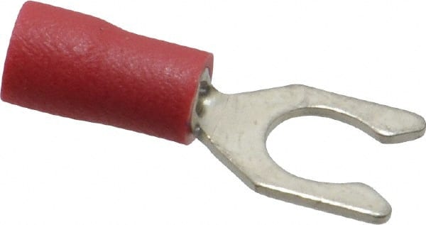 Ideal - #10 Stud, 22 to 18 AWG Compatible, Partially Insulated, Crimp Connection, Locking Fork Terminal - Benchmark Tooling