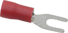 Ideal - #6 Stud, 22 to 18 AWG Compatible, Partially Insulated, Crimp Connection, Standard Fork Terminal - Benchmark Tooling