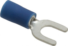 Ideal - #10 Stud, 16 to 14 AWG Compatible, Partially Insulated, Crimp Connection, Standard Fork Terminal - Benchmark Tooling