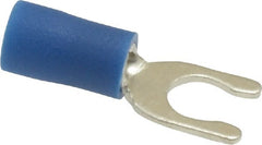 Ideal - #10 Stud, 16 to 14 AWG Compatible, Partially Insulated, Crimp Connection, Locking Fork Terminal - Benchmark Tooling