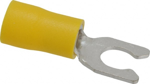 Ideal - #10 Stud, 12 to 10 AWG Compatible, Partially Insulated, Crimp Connection, Locking Fork Terminal - Benchmark Tooling