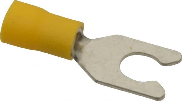 Ideal - 1/4" Stud, 12 to 10 AWG Compatible, Partially Insulated, Crimp Connection, Locking Fork Terminal - Benchmark Tooling