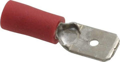 Ideal - 22 to 18 AWG, Vinyl, Fully Insulated, Male Wire Disconnect - 1/4 Inch Wide Tab, Red, cUL Listed, RoHS Compliant, UL Listed - Benchmark Tooling