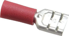 Ideal - 22 to 18 AWG, Vinyl, Fully Insulated, Female Wire Disconnect - 1/4 Inch Wide Tab, Red, cUL Listed, RoHS Compliant, UL Listed - Benchmark Tooling