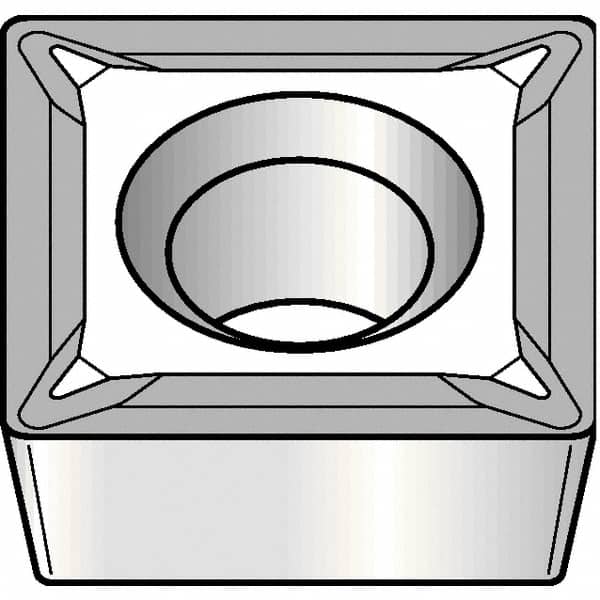 Kennametal - SCMT32.51 11 Grade KT315 Cermet Turning Insert - TiN/TiCN/TiN Finish, 90° Square, 3/8" Inscr Circle, 5/32" Thick, 1/64" Corner Radius - Benchmark Tooling