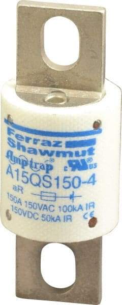 Ferraz Shawmut - 150 VAC/VDC, 150 Amp, Fast-Acting Semiconductor/High Speed Fuse - Bolt-on Mount, 2-21/32" OAL, 100 at AC, 50 at DC kA Rating, 1-1/8" Diam - Benchmark Tooling