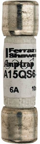 Ferraz Shawmut - 150 VAC/VDC, 6 Amp, Fast-Acting Semiconductor/High Speed Fuse - Clip Mount, 1-1/2" OAL, 100 at AC, 50 at DC kA Rating, 13/32" Diam - Benchmark Tooling