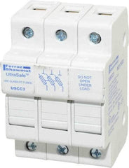 Ferraz Shawmut - 3 Pole, 600 VAC/VDC, 30 Amp, DIN Rail Mount Fuse Holder - Compatible with CC Class, 2.07 Inch Wide Fuse - Benchmark Tooling