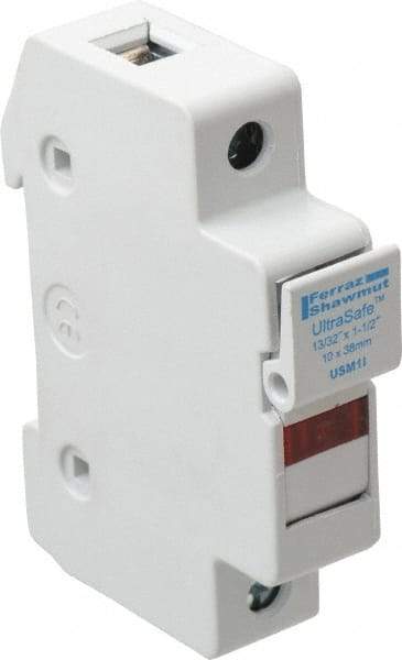 Ferraz Shawmut - 1 Pole, 1000 VDC and 800 VAC, 30 Amp, DIN Rail Mount Fuse Holder - Compatible with CC Class, 1-1/2 Inch Long x 0.69 Inch Wide and 13/32 Inch Diameter Fuse - Benchmark Tooling