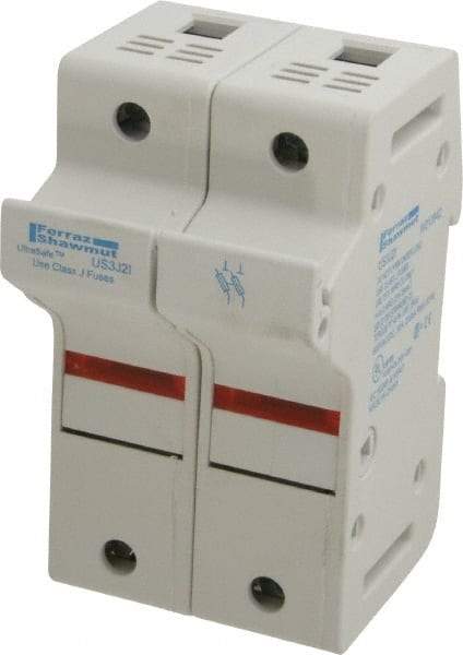 Ferraz Shawmut - 2 Pole, 600 VAC/VDC, 30 Amp, DIN Rail Mount Fuse Holder - Compatible with J Class, 58mm Long x 2.56 Inch Wide and 22mm Diameter Fuse - Benchmark Tooling