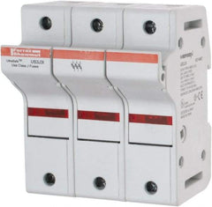 Ferraz Shawmut - 3 Pole, 600 VAC/VDC, 30 Amp, DIN Rail Mount Fuse Holder - Compatible with J Class, 58mm Long x 3.84 Inch Wide and 22mm Diameter Fuse - Benchmark Tooling