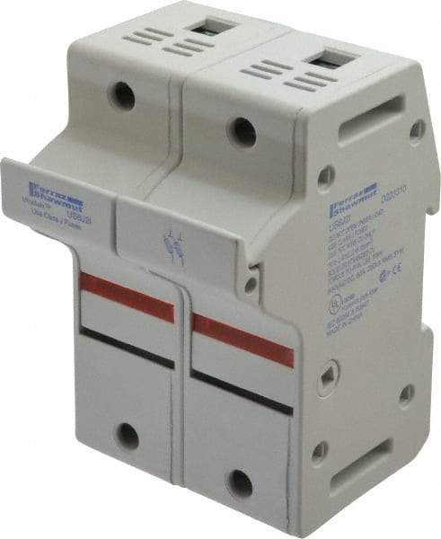 Ferraz Shawmut - 2 Pole, 600 VAC/VDC, 60 Amp, DIN Rail Mount Fuse Holder - Compatible with J Class, 58mm Long x 2.56 Inch Wide and 22mm Diameter Fuse - Benchmark Tooling