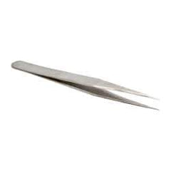 Value Collection - 5" OALmm-SS Precision Tweezers - General Utility, Fine Point, Narrow Shank - Benchmark Tooling