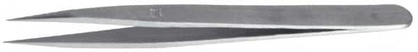 Value Collection - 3-1/2" OAL 0C-SS Precision Tweezers - Short, Flat Tip - Benchmark Tooling