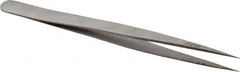 Value Collection - 5-5/16" OAL SS-SS Precision Tweezers - Long & Slim for Inside Reach - Benchmark Tooling