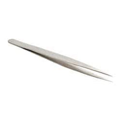 Value Collection - 5-5/16" OAL SS-SA Precision Tweezers - Long & Slim for Inside Reach - Benchmark Tooling