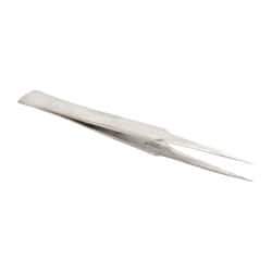 Value Collection - 5-1/8" OAL GG-SS Precision Tweezers - General Utility, Long & Strong Point, Wide Shank - Benchmark Tooling