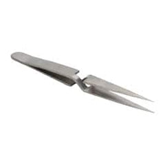 Value Collection - 4-3/4" OAL N1 Reverse Action Tweezers - Fine Point - Benchmark Tooling