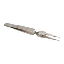 Value Collection - 4-11/32" OAL N5 Reverse Action Tweezers - Long & Very Fine Point - Benchmark Tooling