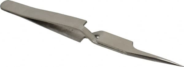 Value Collection - 4-3/4" OAL N5A Reverse Action Tweezers - Long Fine Offset Point - Benchmark Tooling