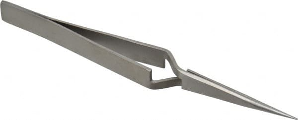 Value Collection - 4-7/8" OAL NAA Reverse Action Tweezers - Long & Strong Point - Benchmark Tooling