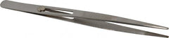 Value Collection - 5-3/4" OAL Assembly Tweezers - Slide Locking Broad Point, Serrated Body/Tip - Benchmark Tooling