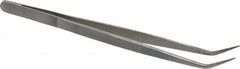 Value Collection - 6-1/4" OAL Assembly Tweezers - Long Bent Point, Serrated Body/Tip - Benchmark Tooling