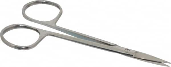 Value Collection - 4" OAL Stainless Steel Iris Scissors - Straight Handle, For General Purpose Use - Benchmark Tooling