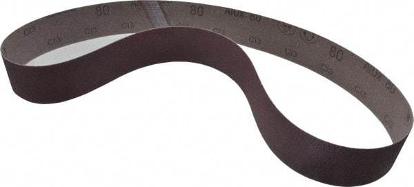 3M - 2" Wide x 48" OAL, 80 Grit, Aluminum Oxide Abrasive Belt - Aluminum Oxide, Medium, Coated, X Weighted Cloth Backing, Series 341D - Benchmark Tooling