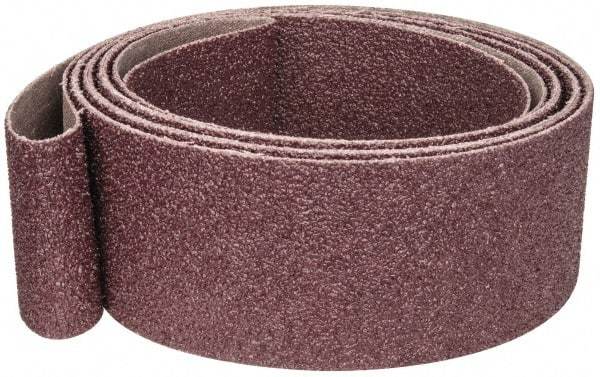 3M - 2" Wide x 132" OAL, 36 Grit, Aluminum Oxide Abrasive Belt - Aluminum Oxide, Very Coarse, Coated, X Weighted Cloth Backing, Series 341D - Benchmark Tooling