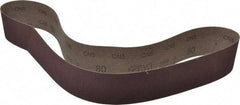 3M - 2-1/2" Wide x 48" OAL, 80 Grit, Aluminum Oxide Abrasive Belt - Aluminum Oxide, Medium, Coated, X Weighted Cloth Backing, Series 341D - Benchmark Tooling
