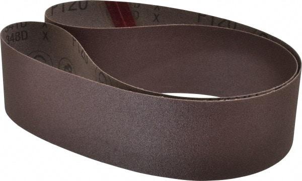 3M - 2-1/2" Wide x 48" OAL, 120 Grit, Aluminum Oxide Abrasive Belt - Aluminum Oxide, Fine, Coated, X Weighted Cloth Backing, Series 341D - Benchmark Tooling