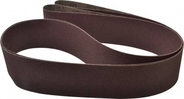 3M - 3" Wide x 132" OAL, 60 Grit, Aluminum Oxide Abrasive Belt - Aluminum Oxide, Medium, Coated, X Weighted Cloth Backing, Series 341D - Benchmark Tooling