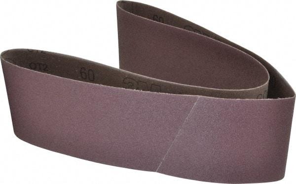 3M - 4" Wide x 48" OAL, 60 Grit, Aluminum Oxide Abrasive Belt - Aluminum Oxide, Medium, Coated, X Weighted Cloth Backing, Series 341D - Benchmark Tooling