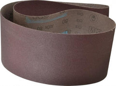 3M - 6" Wide x 60" OAL, 80 Grit, Aluminum Oxide Abrasive Belt - Aluminum Oxide, Medium, Coated, X Weighted Cloth Backing, Series 341D - Benchmark Tooling