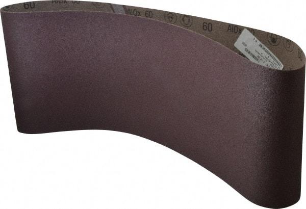 3M - 9" Wide x 48" OAL, 60 Grit, Aluminum Oxide Abrasive Belt - Aluminum Oxide, Medium, Coated, X Weighted Cloth Backing, Series 341D - Benchmark Tooling