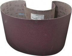 3M - 10" Wide x 70-1/2" OAL, 120 Grit, Aluminum Oxide Abrasive Belt - Aluminum Oxide, Fine, Coated, X Weighted Cloth Backing, Series 341D - Benchmark Tooling