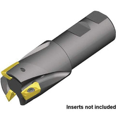 Kennametal - 40mm Cut Diam, 32mm Shank Diam, 110mm OAL, Indexable Square Shoulder End Mill - Weldon Shank, 0° Lead Angle - Benchmark Tooling