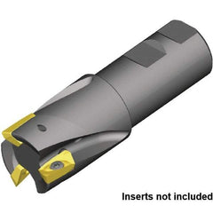 Kennametal - 32mm Cut Diam, 32mm Shank Diam, 110mm OAL, Indexable Square Shoulder End Mill - Weldon Shank, 0° Lead Angle - Benchmark Tooling