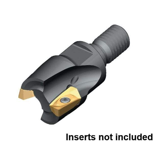 Kennametal - 40mm Cut Diam, 40mm OAL, Indexable Square Shoulder End Mill - M16 Modular Connection, 0° Lead Angle - Benchmark Tooling