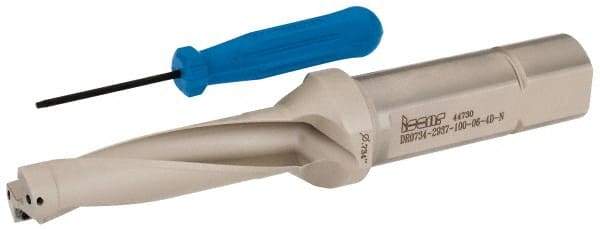 Iscar - 2.94" Max Drill Depth, 4xD, 47/64" Diam, Indexable Insert Drill - 2 Inserts, 1" Shank Diam, Straight Shank - Benchmark Tooling