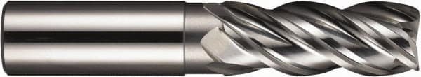 SGS - 1/2", 4 Flute, Single End, Solid Carbide, 0.01" Corner Radius End Mill - 3-1/4" OAL, Right Hand Flute, 1-1/4" LOC, Right Hand Cut - Benchmark Tooling